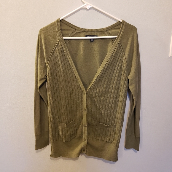 American Eagle green button up sweater size medium - Picture 1 of 3